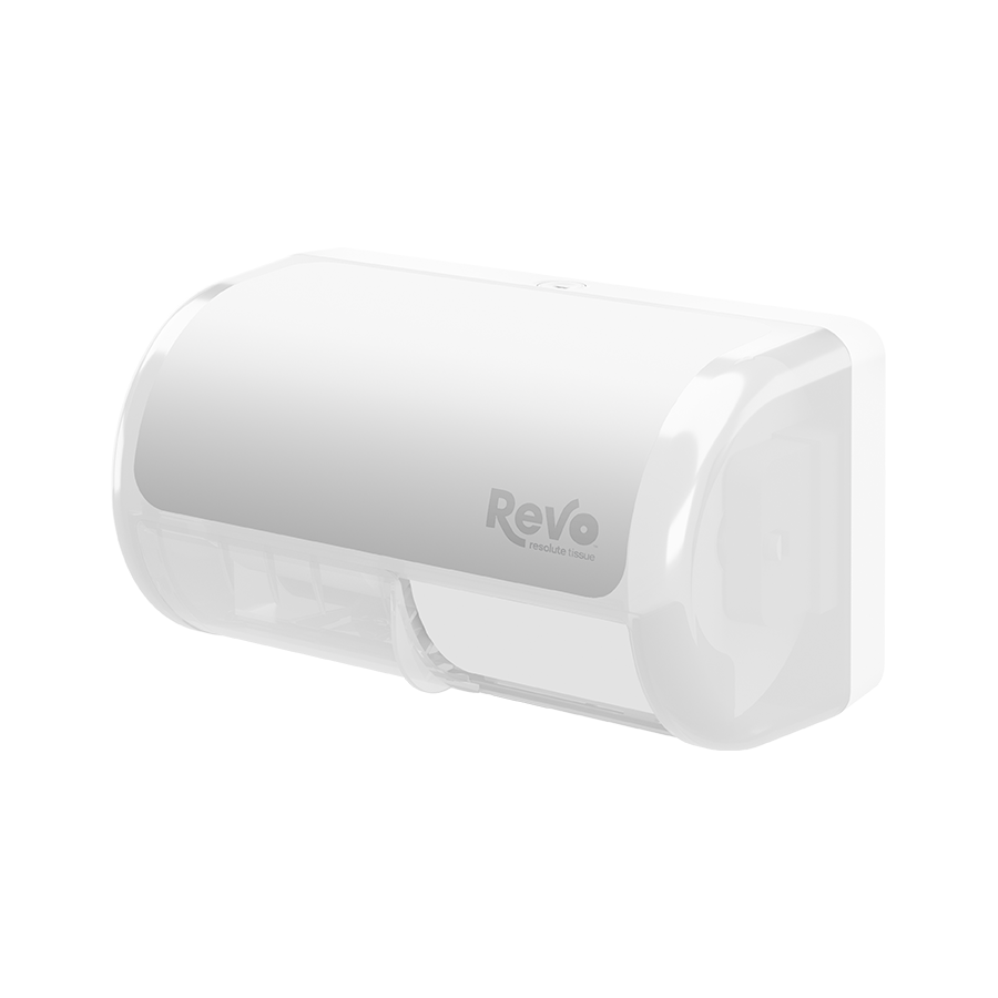 Revo™ Twin Hi-Capacity Small Core Tissue Dispenser, White Finish 571505