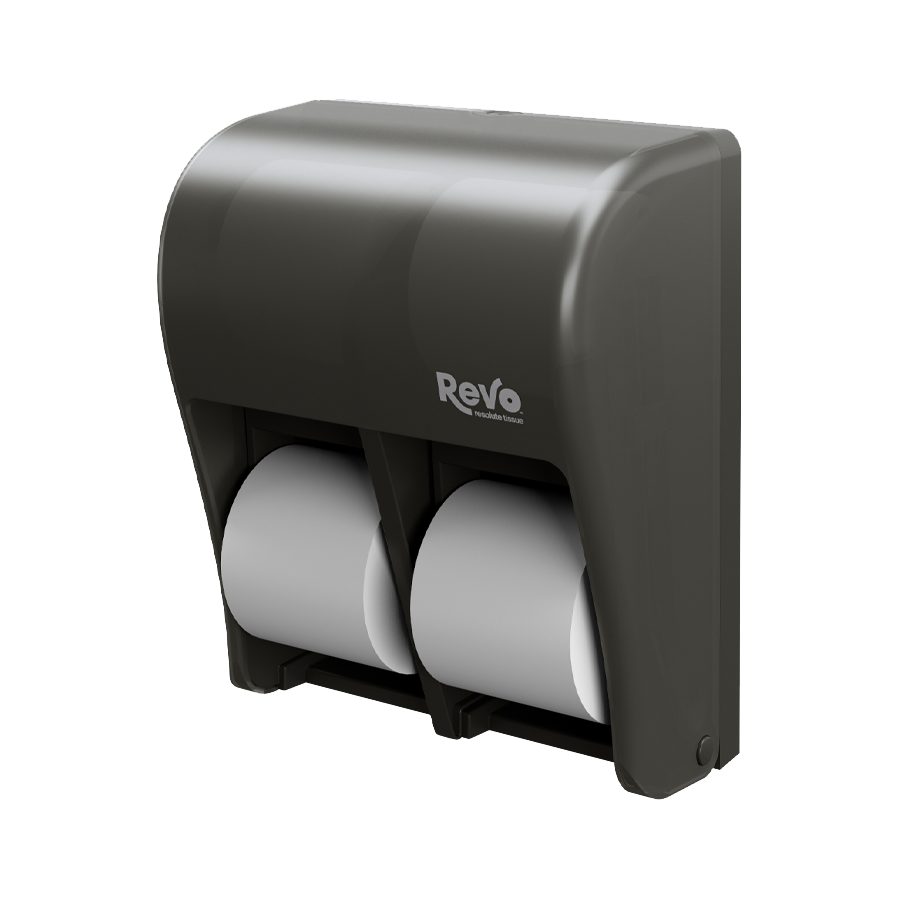 Revo™ Quad Hi-Capacity Small Core Tissue Dispenser, Smoke Finish 571414